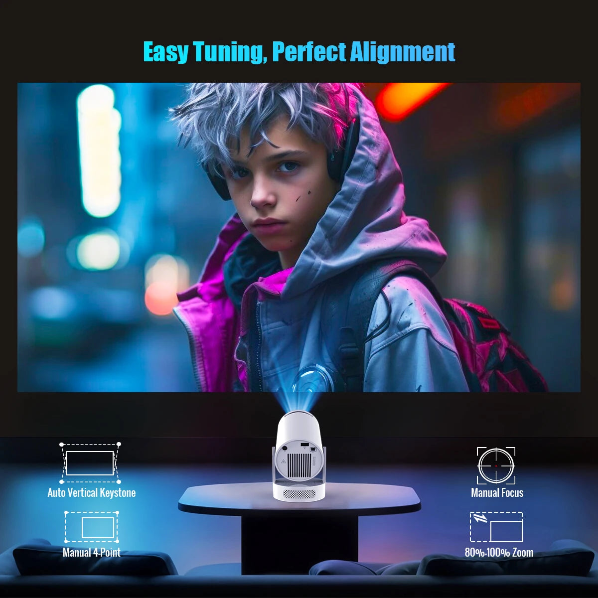 180° Outdoor Portable Projector