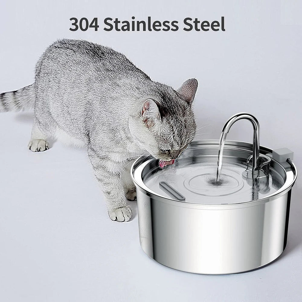3.2L Stainless Steel Pet Water Fountain