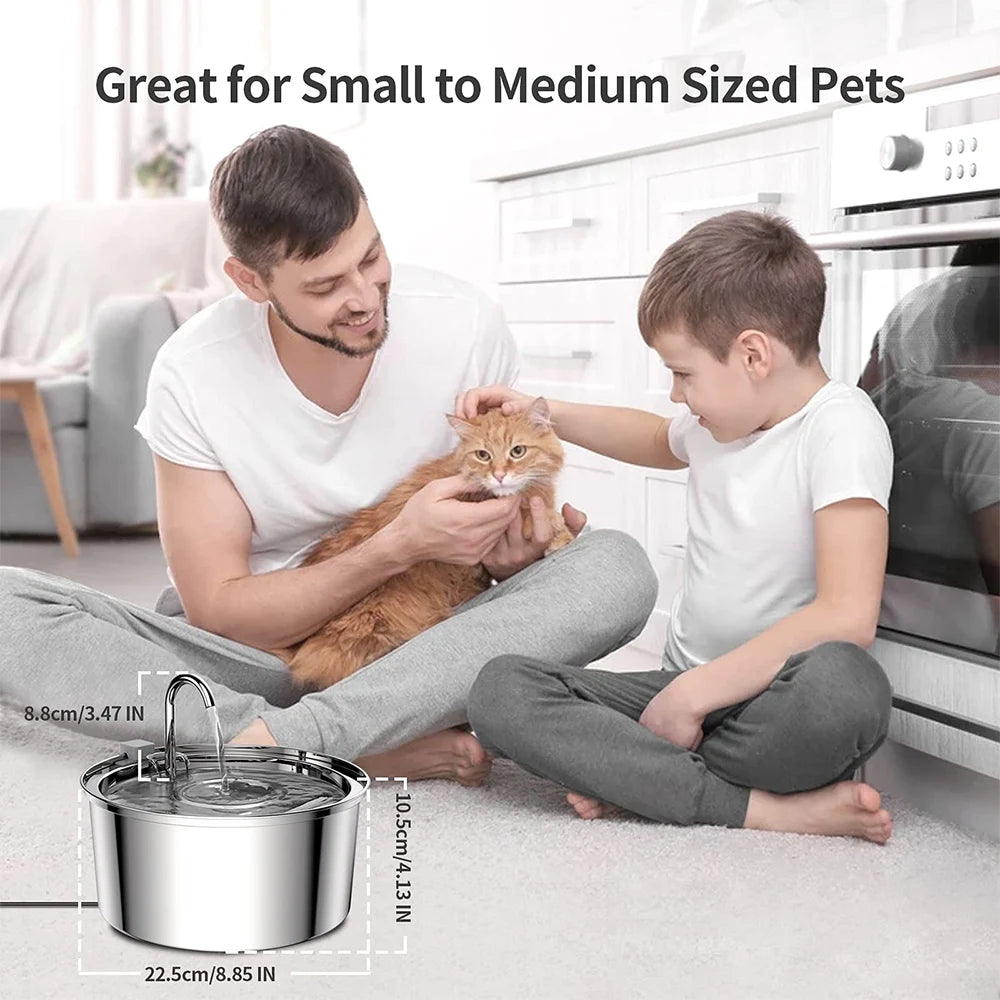3.2L Stainless Steel Pet Water Fountain