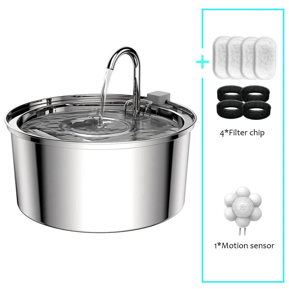3.2L Stainless Steel Pet Water Fountain