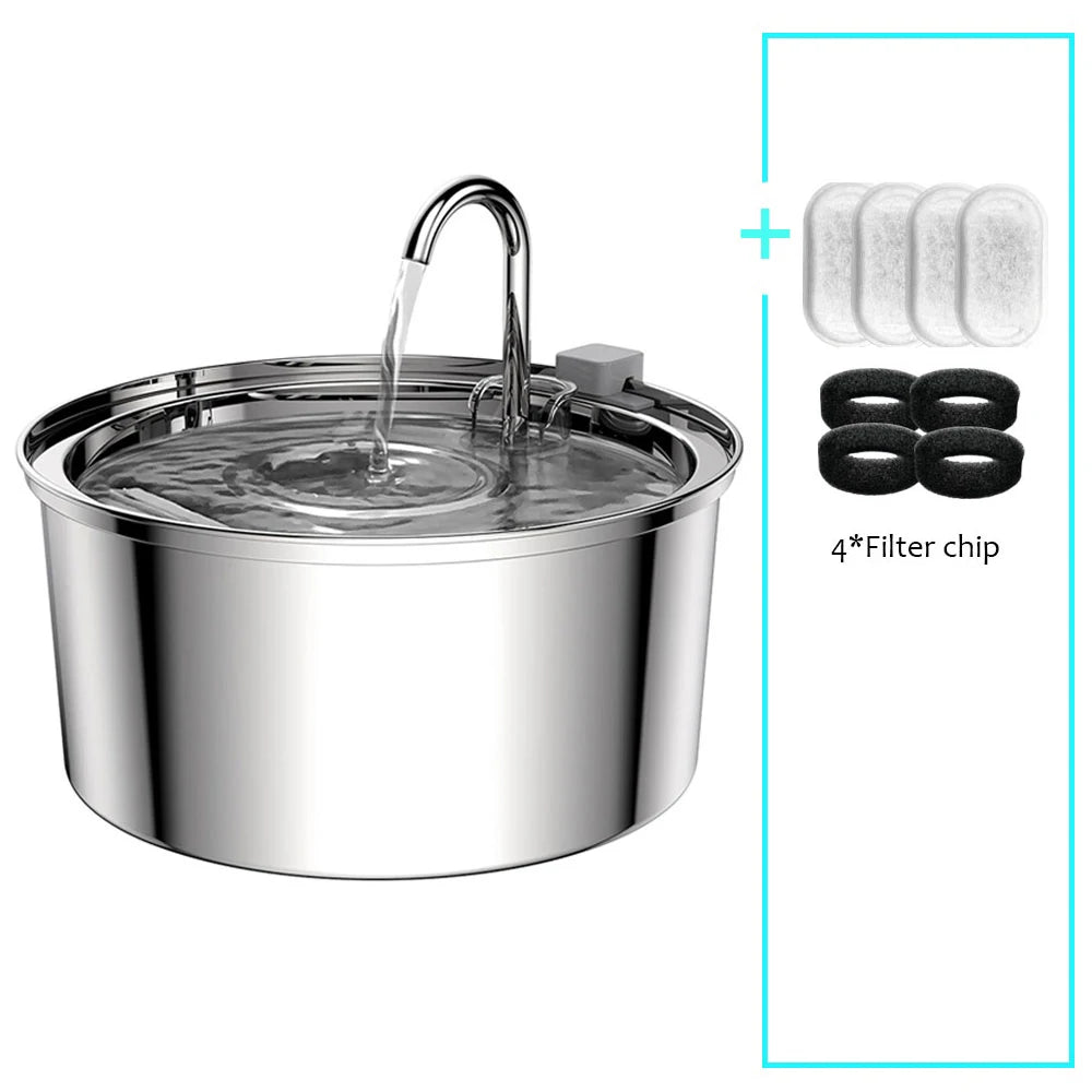 3.2L Stainless Steel Pet Water Fountain