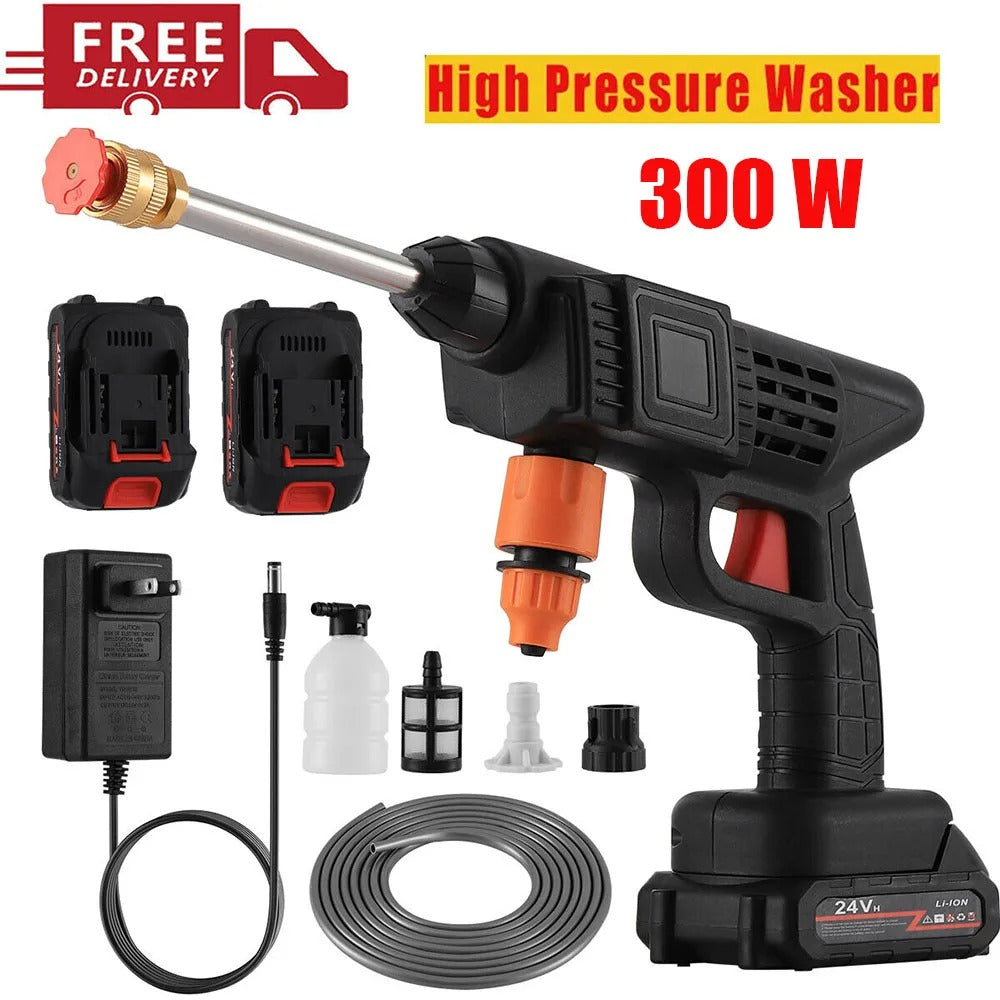 High Pressure Car Washer Spray Gun–Cordless 300W 30Bar