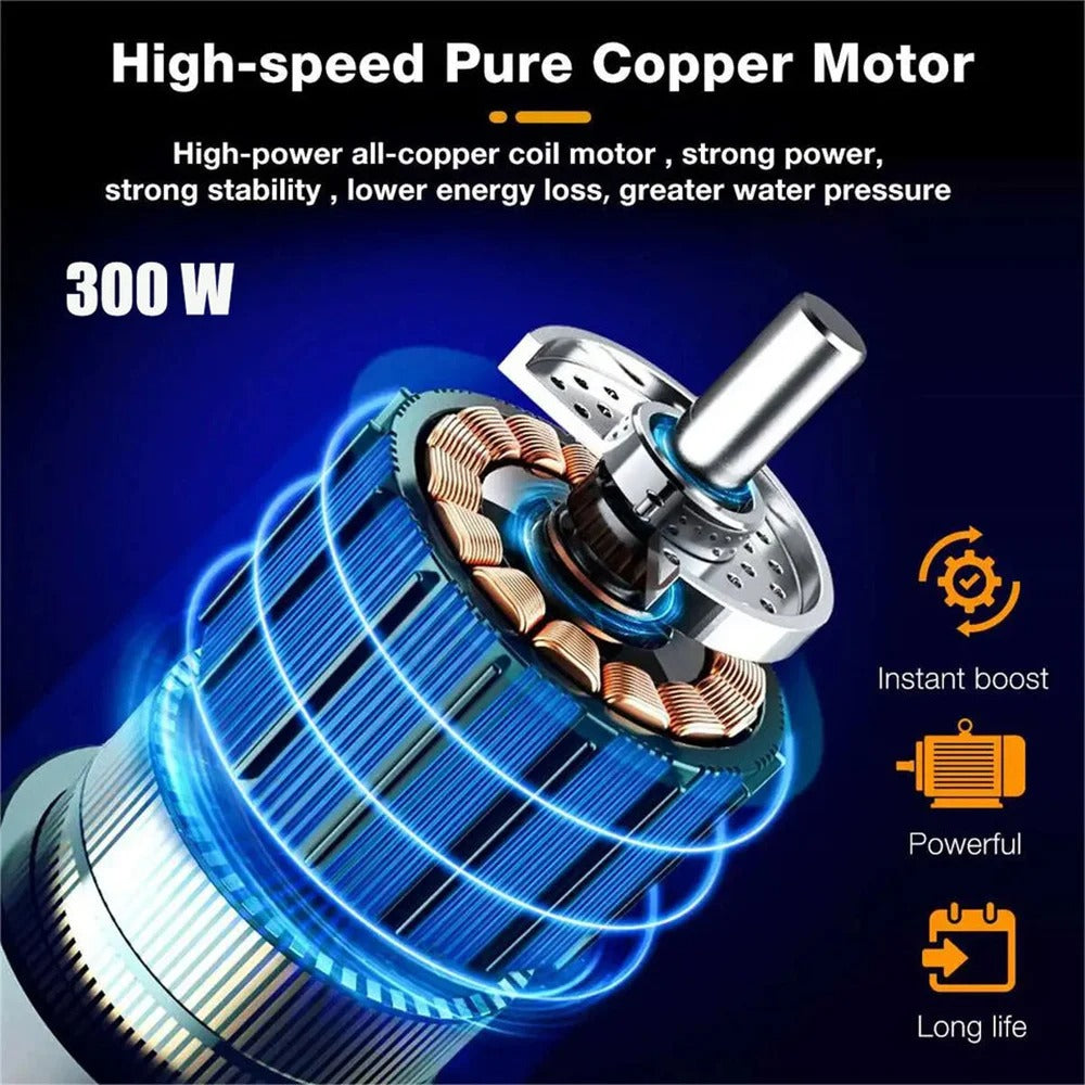 High Pressure Car Washer Spray Gun–Cordless 300W 30Bar